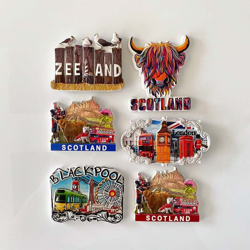 UK & Scotland Souvenir Fridge Magnet - 3D British Landmark Travel Decor 2 uk & scotland souvenir fridge magnet 3d british landmark travel decor