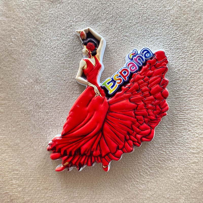 Spain Souvenir Fridge Magnet - 3D Flamenco, Guitar & Bull Cultural Decor 2 spain souvenir fridge magnet 3d flamenco, guitar & bull cultural decor