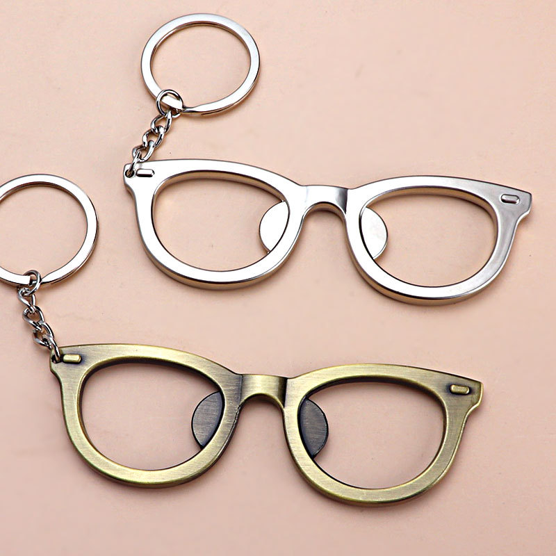 Eyeglasses Shaped Bottle Opener Keychain 3 eyeglasses shaped bottle opener keychain