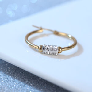 Stainless Steel Earring-Square Cubic Zirconia Stud Earrings For Men And Women
