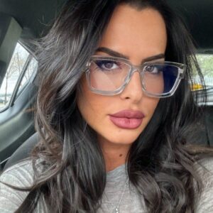 Retro Square Blue Light Blocking Glasses Women INS Thick Rim Fashion Eyewear Multiple Color Frames