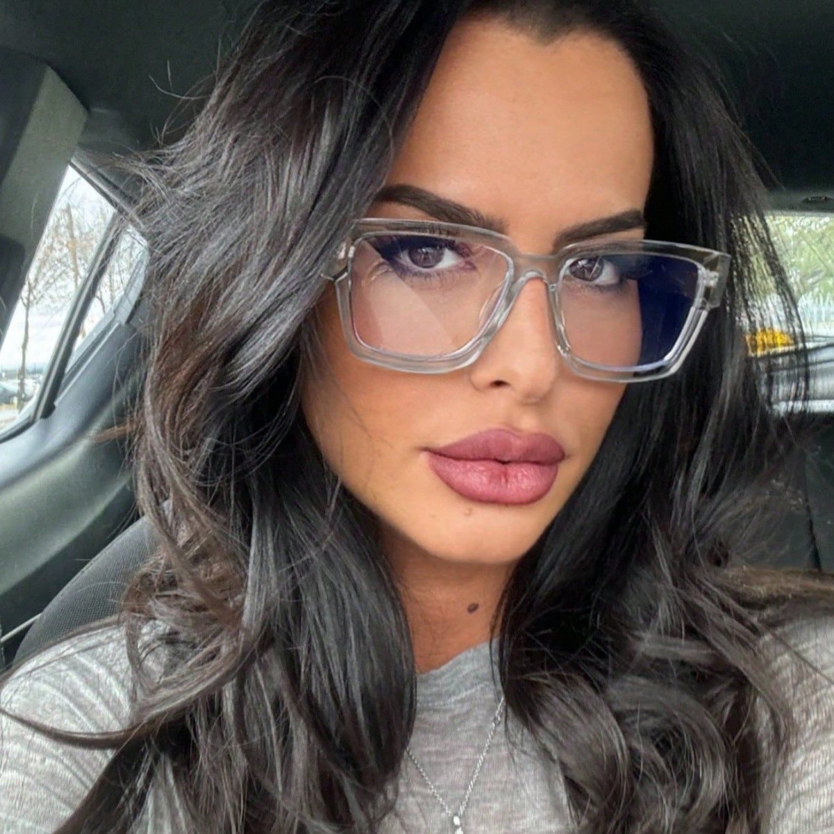 Retro Square Blue Light Blocking Glasses Women INS Thick Rim Fashion Eyewear Multiple Color Frames