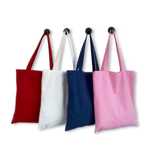 Blank Cotton Canvas Tote Bag Custom Logo Multiple Sizes Reusable DIY Handbag For Shopping Art Creation Promotional Use