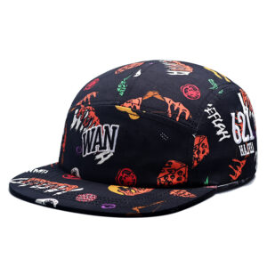 All Over Print Flat Brim Hip Hop Baseball Cap Support Custom Logo Large Head Size Outdoor Performance Sun Hat