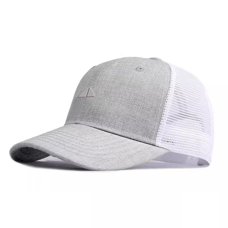Two-tone Mesh Trucker Cap Custom Logo Hard Curved High Crown Baseball Hat Breathable Outdoor Sun Hat For Men Women 3 Two-tone Mesh Trucker Cap Custom Logo Hard Curved High Crown Baseball Hat Breathable Outdoor Sun Hat For Men Women - Image 3