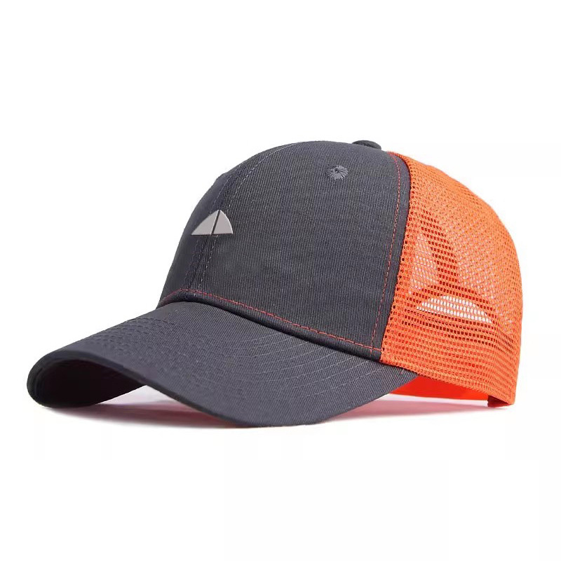 Two-tone Mesh Trucker Cap Custom Logo Hard Curved High Crown Baseball Hat Breathable Outdoor Sun Hat For Men Women 4 Two-tone Mesh Trucker Cap Custom Logo Hard Curved High Crown Baseball Hat Breathable Outdoor Sun Hat For Men Women - Image 4