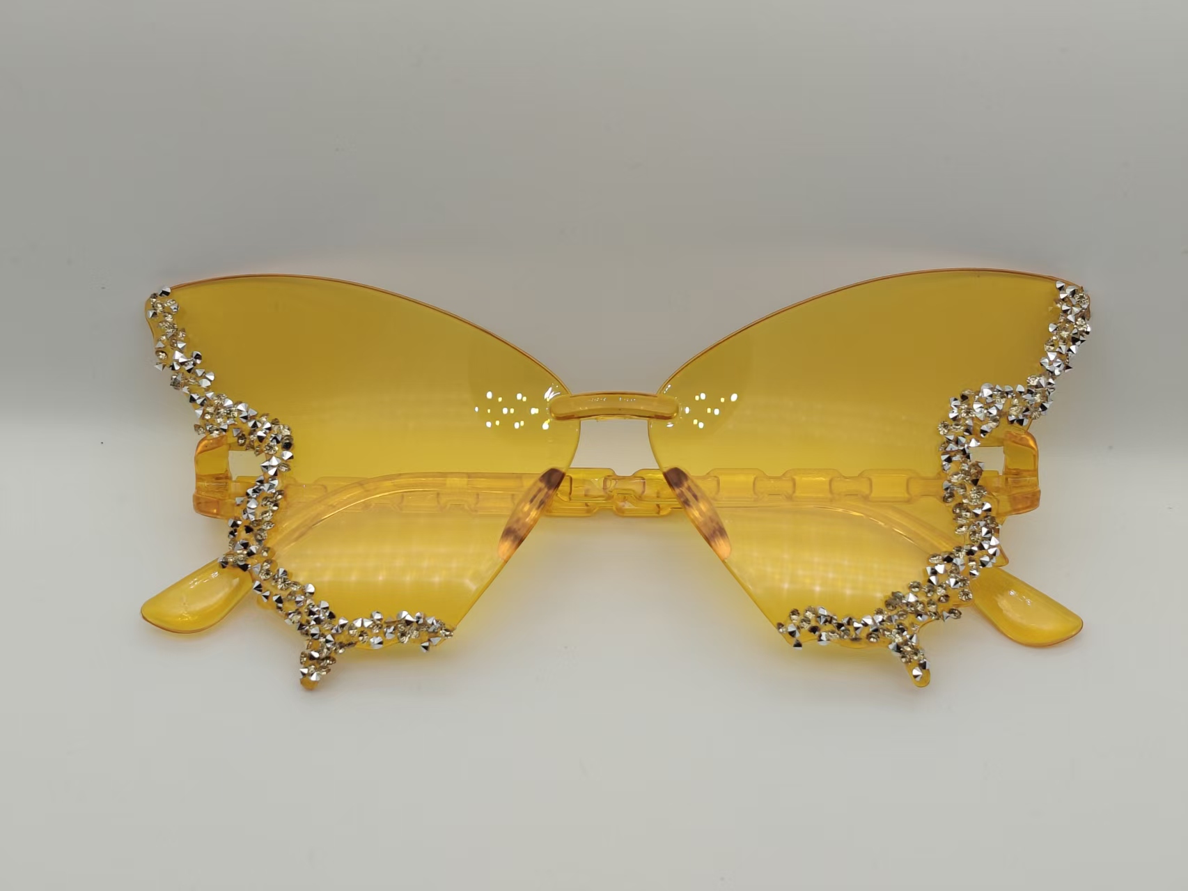 Rhinestone Rim Butterfly Rimless Party Sunglasses Multicolor Gradient Lens Festival Birthday Photoshoot Decorative Eyewear 3 Rhinestone Rim Butterfly Rimless Party Sunglasses Multicolor Gradient Lens Festival Birthday Photoshoot Decorative Eyewear - Image 3