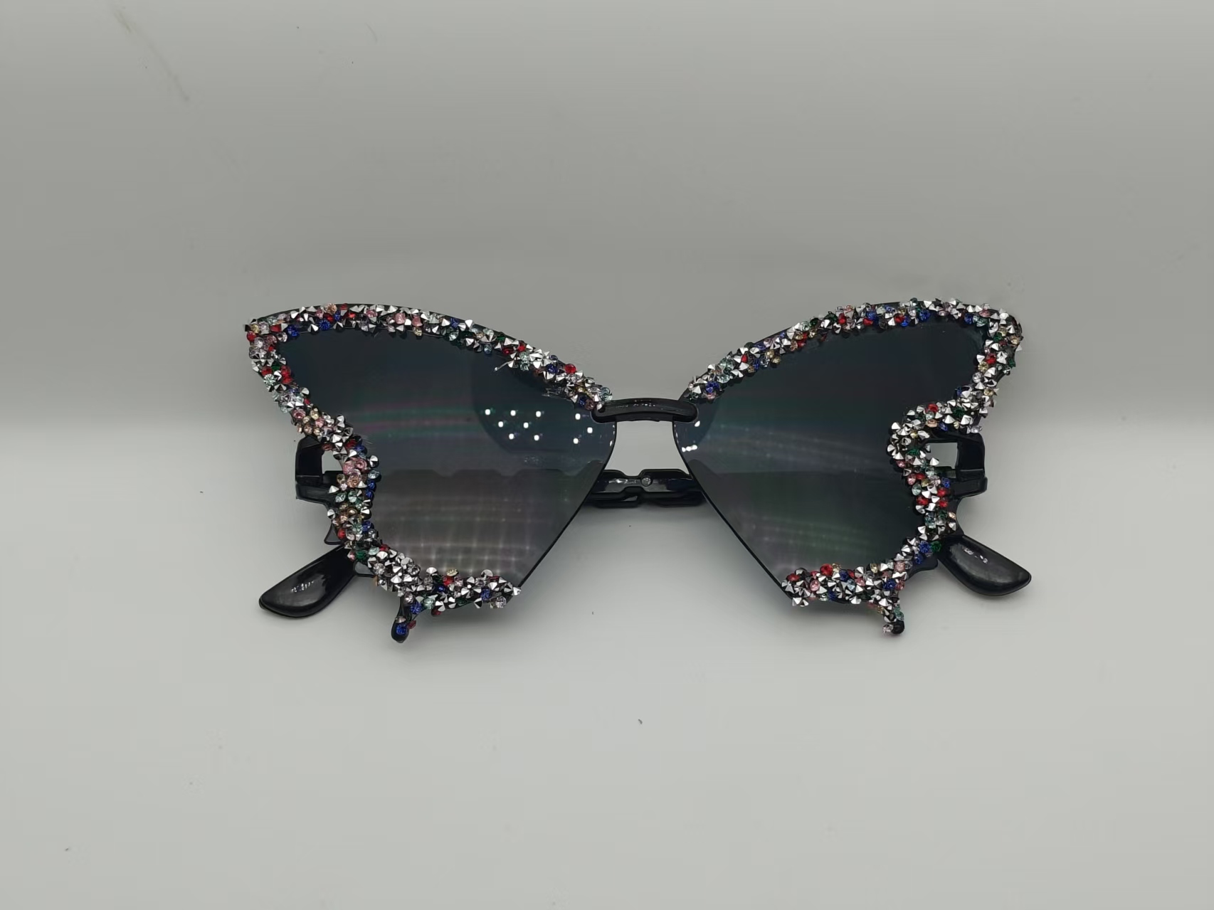 Rhinestone Rim Butterfly Rimless Party Sunglasses Multicolor Gradient Lens Festival Birthday Photoshoot Decorative Eyewear 15 Rhinestone Rim Butterfly Rimless Party Sunglasses Multicolor Gradient Lens Festival Birthday Photoshoot Decorative Eyewear - Image 15