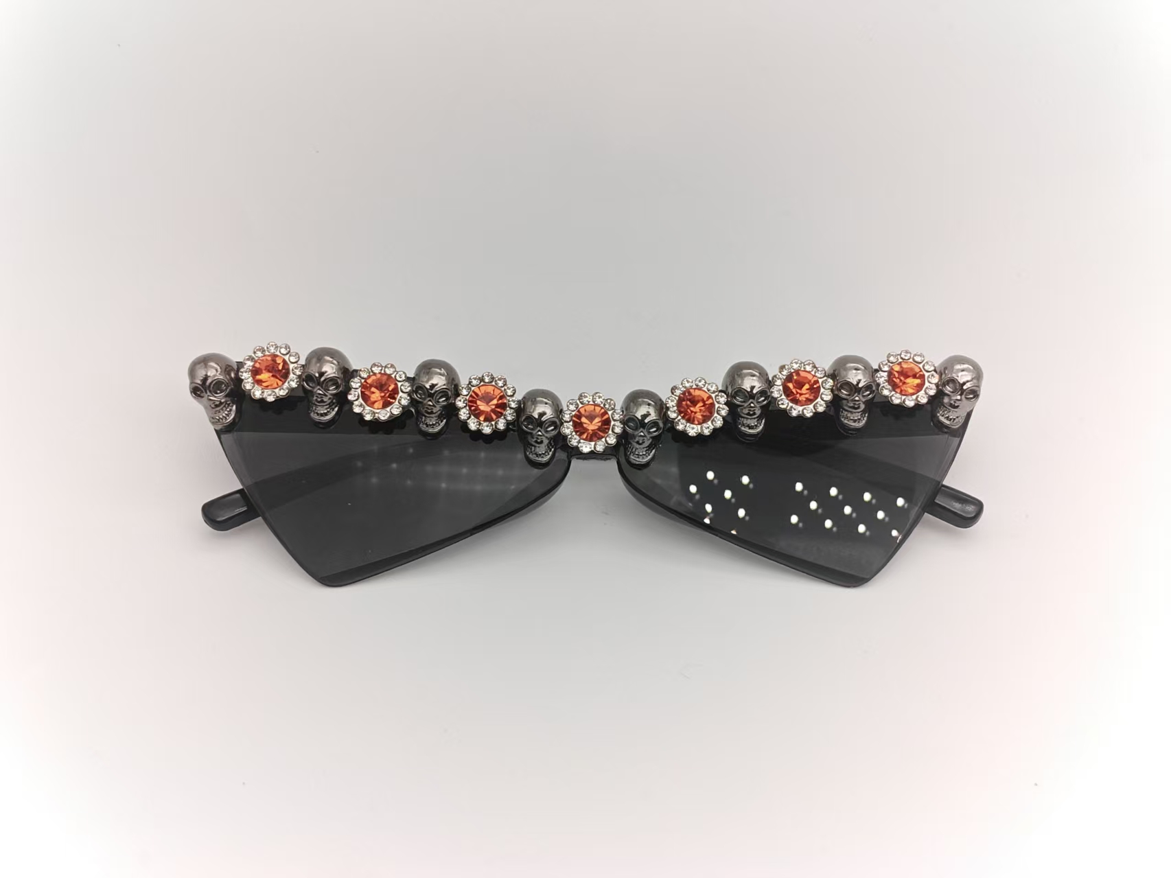Top Rim Multicolor Rhinestone Flat Top Party Sunglasses UV Protection Music Festival Rave Photo Props Decorative Eyewear 1 Top Rim Multicolor Rhinestone Flat Top Party Sunglasses UV Protection Music Festival Rave Photo Props Decorative Eyewear