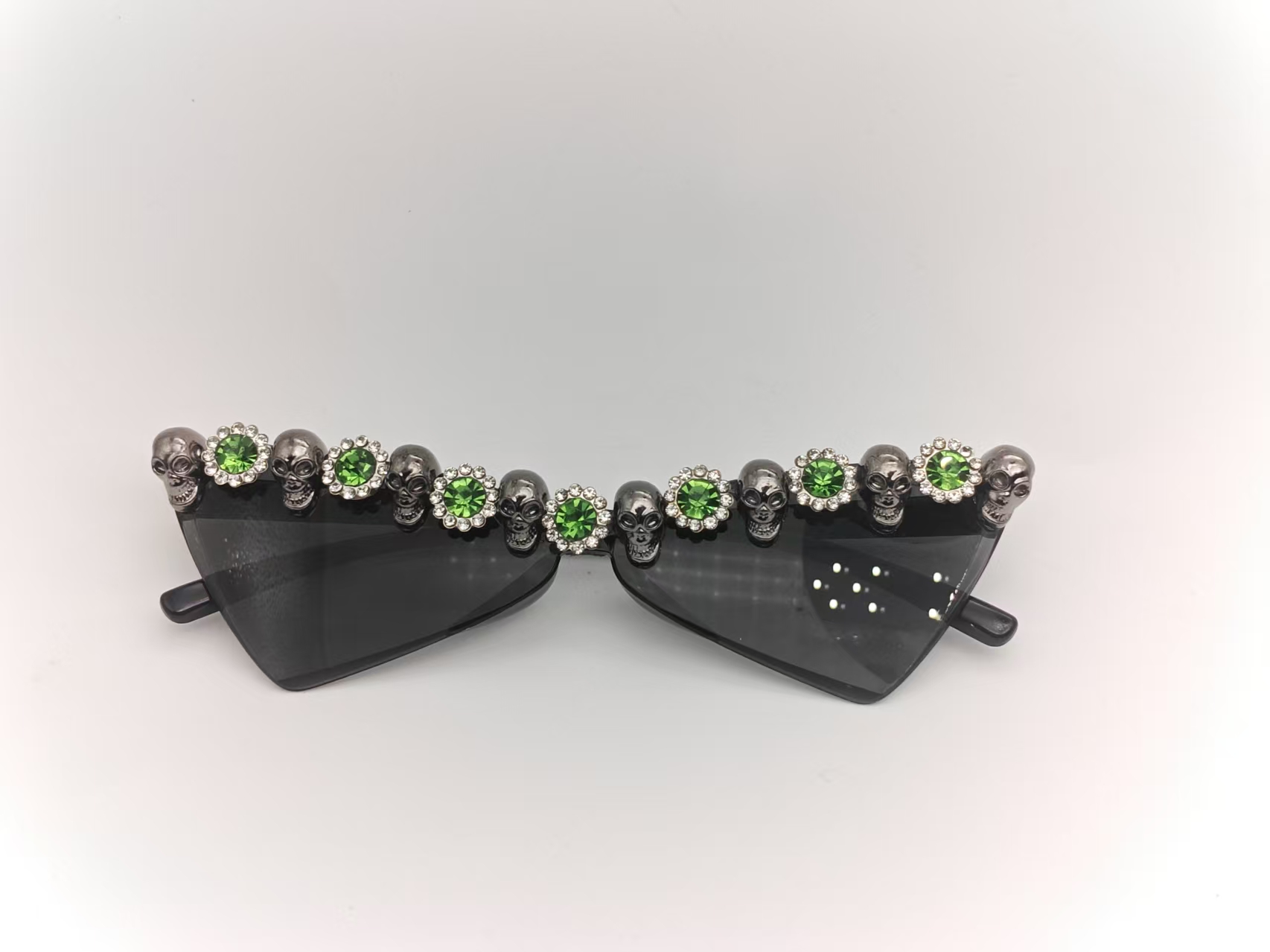 Top Rim Multicolor Rhinestone Flat Top Party Sunglasses UV Protection Music Festival Rave Photo Props Decorative Eyewear 2 Top Rim Multicolor Rhinestone Flat Top Party Sunglasses UV Protection Music Festival Rave Photo Props Decorative Eyewear - Image 2